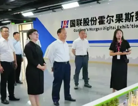 Leaders of the National People&rsquo;s Congress visited and conducted a research tour at IBI（Guolian Gufen)&rsquo;s Khorgos Digital Economy Headquarters.